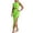 Green, variant on Women’S 2-Piece Sexy Bodycon Outfit Set, Sleeveless High Neck Crop Tank Top With High Waist Side Slit Maxi Skirt, Soft Stretchy Polyester Fabric, 2pcs, Sizes XS S M L