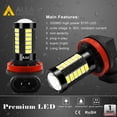 thumbnail image 6 of Alla Lighting 2800lm H8 H16 H11 LED Fog Lights Bulb Xtreme Super Bright 5730-33 LED Replacement for Cars, Trucks, 6000K Xenon White (Set of 2), 6 of 10