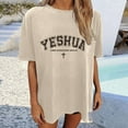 thumbnail image 2 of VJATTWR Hauts à Manches Courtes pour Femmes T-Shirt Grande Taille pour Dames T-Shirt Imprimé Manches Courtes Col Rond Ample L, 2 of 4