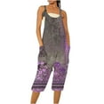 thumbnail image 1 of WILLBEST Jeans pour Femmes Combinaison d'Été Décontractée Sans Manches Imprimée Confortable avec Poches, 1 of 4