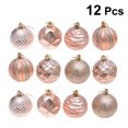 thumbnail image 2 of EeaseMX 12 bolas navideñas de 6 cm para árbol de Navidad, decoración colgante para casa, fiesta, boda (doradas), 2 of 7