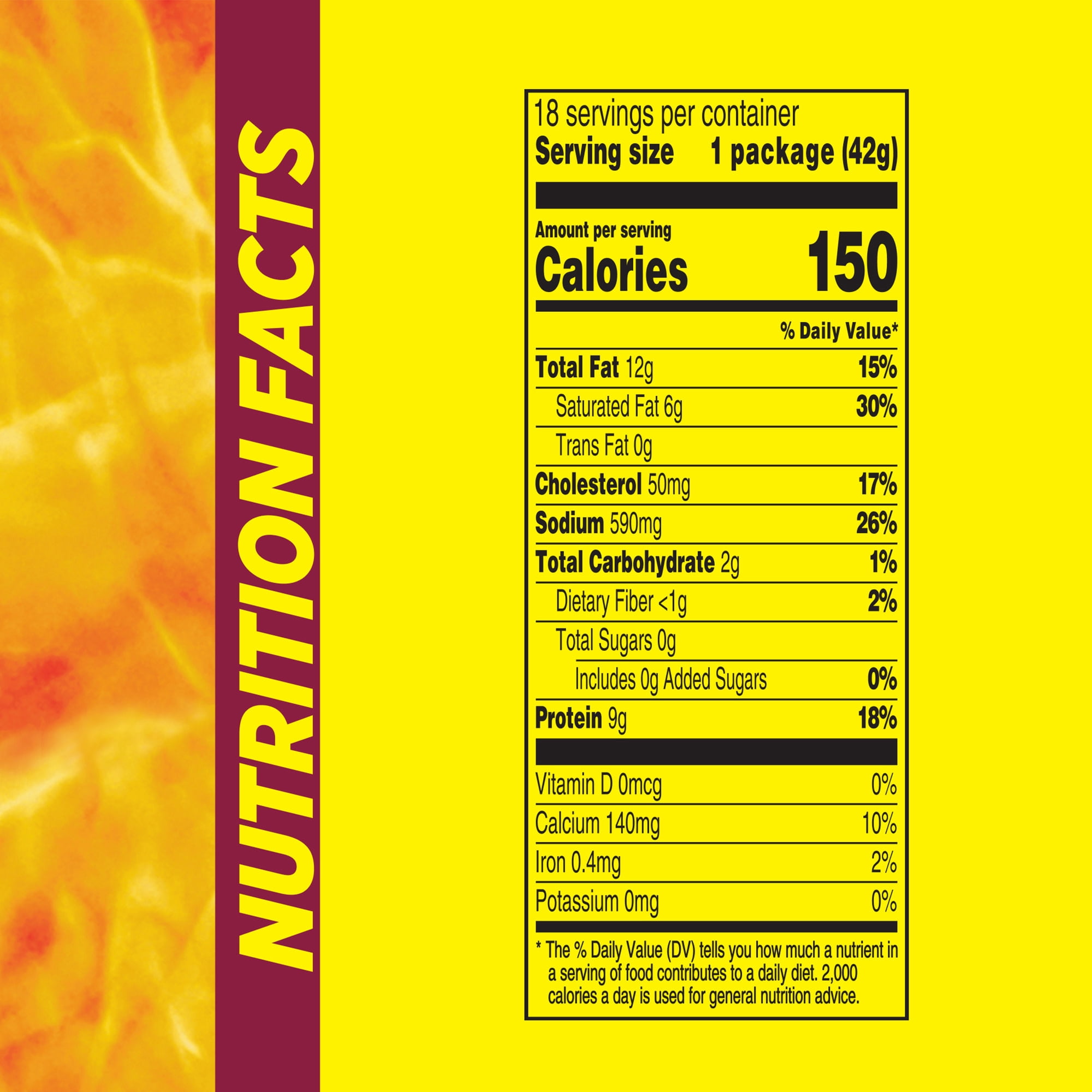 Slim Jim Meat & Cheese, Pepperoni Flavor, 9g Protein per Serving, 1.5 oz., 18-Count