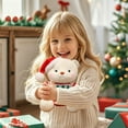 thumbnail image 5 of WEGFTDUOP Christmas Jointed Bear Doll - White Cotton Plush Toy, 30x25x15cm, Sleeping Pose, Festive Gift & Home Decor (0.57lb), 5 of 6