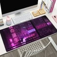 thumbnail image 2 of Purple Gaming Mousepad Japanese Desk Mat XXL Extended Anime Cool Large Mouse Pad Keyboard Mouse Mat Desk Pad for Computer Laptop Gamers 31.5''''X15.7'''' Non-Slip Rubber Base with Stitched Edges, 2 of 6