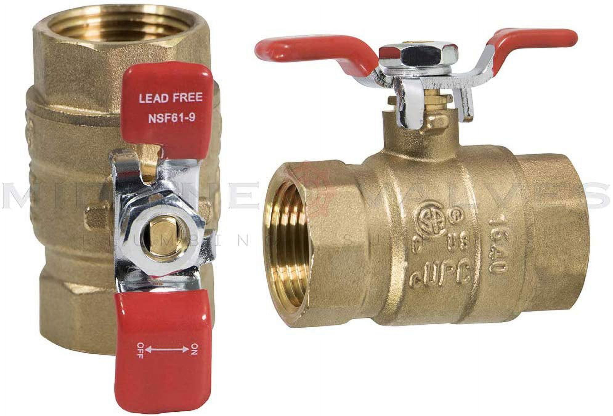 1/2 in. SWT x 1/2 in. SWT Premium Brass Full Port Ball Valve with T-Handle (10 Pack)