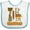 White and Blue, variant on Inktastic Wild About Granddad Giraffe Grandchild Boys or Girls Baby Bib