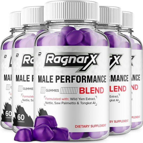RagnarX Gummies for Men – Ragnar X Gummy Natural Blend Vitamins for Overall Health, 5 Pack, 300 Gummies