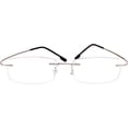 thumbnail image 7 of Ultra Light Memory Titanium Alloy Rimless Flexible Reading Glasses Gold Slim Reader, 7 of 7