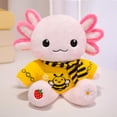 thumbnail image 1 of Peluche de ajolote，ajolote peluche 33 cm con ropa y 1 accesorio — set de 1 look (bolsita o bufanda), ajolote juguete suave y lavable, regalo para niñas y niños, 1 of 5