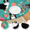 thumbnail image 4 of Australian Shepherd Dog and Flower Round Fitted Tablecloth with Elastic Edge,Dining Table Cover Waterproof,Outdoor Round Tablecloth for Camping,Dining,Indoor and Outdoor, 4 of 7