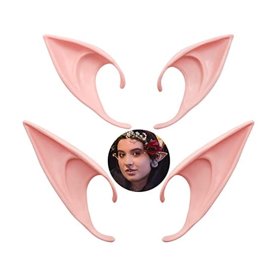 2 Pair Cosplay Fairy Elf Ears Christmas Anime Party Latex Ears Dark Color