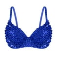 thumbnail image 3 of Tops para danza del vientre para mujer, cuentas de lentejuelas brillantes, sujetador acolchado, trajes de danza del vientre, Raves, fiesta, baile en barra, ropa para discoteca, 3 of 5