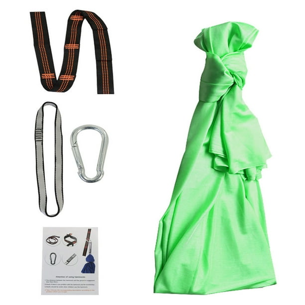 Hamaca de columpio para terapia de compresión calmante para niños elástica con columpio sensorial (verde)