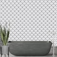 thumbnail image 7 of Dcor WOW 41001  Peel & Stick Backsplash, (8) 12x12-inch Sheet Covers 8 Sq Ft, White Scallop Back Splash Tile Grey Grout, 7 of 7