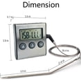 thumbnail image 7 of LINKPAL Precision Products Instant Remote Read Wired Probe Digital Meat Food Grill BBQ Cooking Kitchen Thermometer with Timer Alarm, 7 of 7