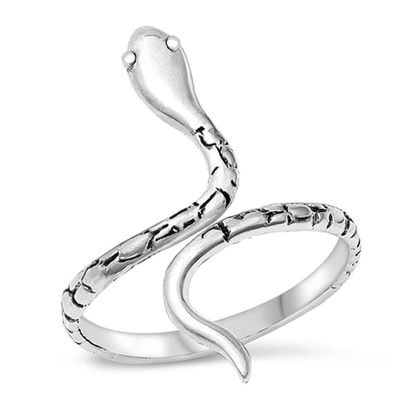Serpent Snake Vision Ring .925 Sterling Silver Band Jewelry Female Male Unisex Size 10