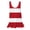 Red, variant on Staron Summer Tops for Women Casual Fashion Striped Round Neck Sleeveless Loose Basic Comfy Tank Top with Pockets, Black XL