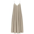 thumbnail image 5 of YuXingFu Denim Dress for Women Mid-Length Plus Size Womens Dress Sleeveless Solid Color Casual Summer Beige XL, 5 of 8