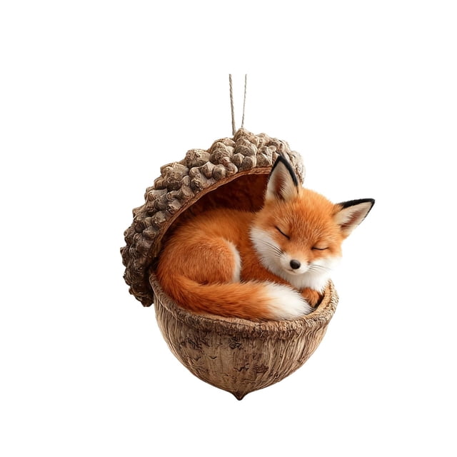 Decoraciones Del Árbol de Navidad 10cm Ornamentos Del Árbol de Navidad Decoración de Animales Del Bosque para Regalo de Vacaciones