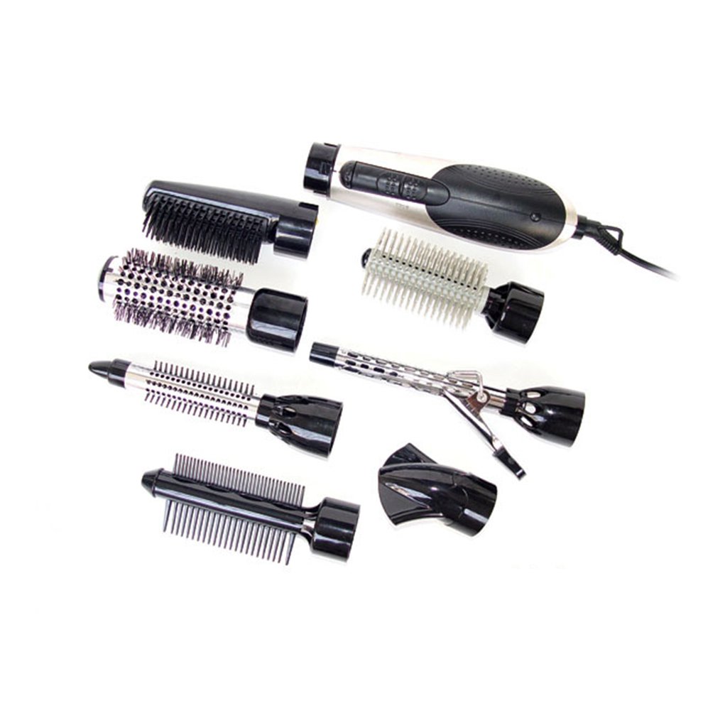 7 in 1 ceramic hair dryer rotating curling iron brush