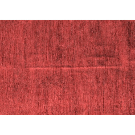 Ahgly Company Indoor Rectangle Abstract Red Modern Area Rugs, 7' x 10'