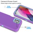 thumbnail image 4 of Takfox Moto G Stylus 2021 4G Case, for Motorola G Stylus 2021 Case Heavy Duty Protective Defender Shockproof Full Body Protection Hard Shell Anti-Slip Rubber Bumper Cover Sturdy Phone Case Purple, 4 of 7