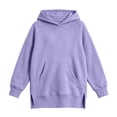 thumbnail image 3 of Hoodie for Girls 4-16 Long Length Side Split Hooded Girls Sweatshirt Trendy Long Sleeve Pullover Sweatshirts for Girls Lightweight Fall Sweaters for Girls 10-12 with Pocket, 3 of 6