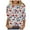 Multicolor, variant on BangWanChi Womens 3/4 Sleeves Casual Shirts Pullover Comfortable Loose Tunic Tops Floral Print Blouse