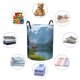 thumbnail image 4 of Balery Majestic Deer Mountain Lake Cesta de ropa redonda con asas, impermeable, independiente, para ropa, juguetes, dormitorio y familia-Medium, 4 of 6