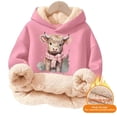 thumbnail image 4 of Kids Highland Cow Sweatshirt- Soft Lined Christmas Sweatshirts with Highland Cow Print, Cozy Warm Kids Jacket Top for Winter Outdoor Play and Holiday Activities, 4 of 5