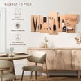 thumbnail image 4 of Elephant Stock Hair Salon Accessories Wall Art - Horizontal Multi Panel Canvas - Lobby Wall Decor - Fashion And Beauty Multi Panel - Orange And Gray Decor - 25" x 12", 4 of 4