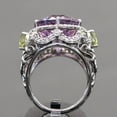 thumbnail image 4 of Vintage ring for women, purple amethyst diamond ring gift for women 925 Silver Ring, 4 of 5