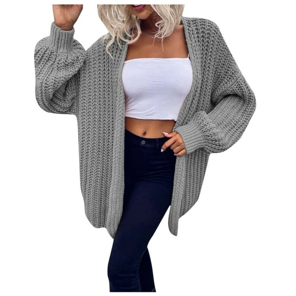 Fesfesfes Women Cardigan Women Top Cardigan Outwear Coat Long Sleeve Coat Clearance