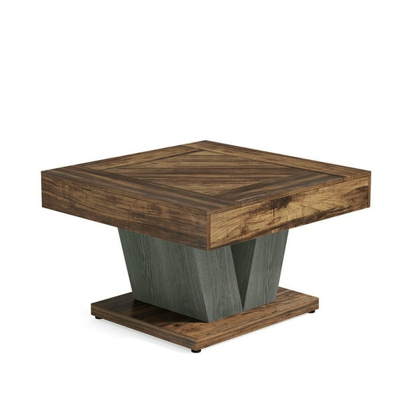 Yardi Yarda Wood Coffee Table, 31.5" Modern Center Table Cocktail Tea Table, Brown