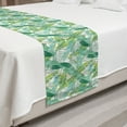 thumbnail image 2 of Exotic Bed Runner, Summer Botany Themed Repeating Tropical Foliage Jungle Leaves Pattern, Decorative Accent Bedding Scarf for Hotels Homes and Guestrooms, Queen, Multicolor, by Ambesonne, 2 of 2