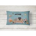 thumbnail image 2 of Carolines Treasures CK7972PW1216 Black Tan Wire Haired Dachshund Sweet Home Canvas Fabric Decorative Pillow 12H x16W, 2 of 4