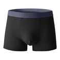 thumbnail image 3 of KHONTS,Men's 4pc Breathable Cotton Trunks Underwear Sexy Low Rise Boxer Briefs Tagless Underpants Black XXXL, 3 of 8