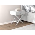 thumbnail image 1 of Table d'Appoint-24po Blanc avec 1 Tiroir pour Salon, 1 of 4
