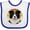 White and Royal, variant on Inktastic Border Collie Cute Dog Boys or Girls Baby Bib