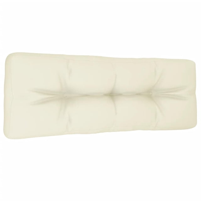 Cojín para palets de exterior VidaXL, color crema, 120 x 40 x 12 cm, poliéster