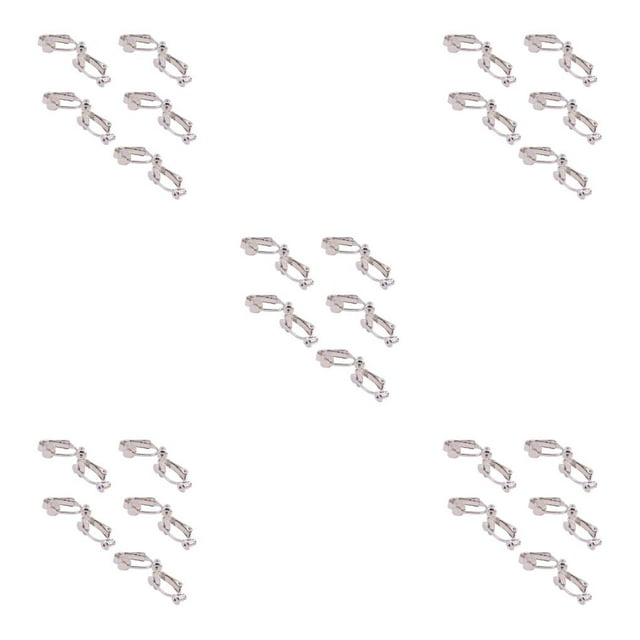 crativent 10pcs Ear Clip Converters Earring Accessories DIY Handmade with Loop Plastic Pads Wear-resistant Handheld Findings Type15 5Set