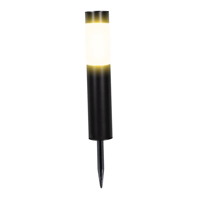 Luz de patio con luz de de jardín, iluminación de paisaje con luz impermeable IP65, LED de energía solar, para porche de entrada al aire libre Negro