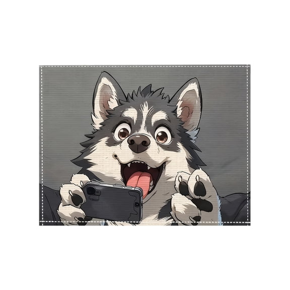 DefiDgd Cute Dogs Animals Pattern Placemats,Washable Resistant Non-Slip Table Mats Tableware Place Mats for Home Kitchen Party Dining Home Decor(D)