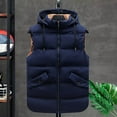 thumbnail image 3 of Vedolay Jackets for Men Zip Up Windproof Jackets Overcoat Thicken Long Coat Blue,2XL, 3 of 4