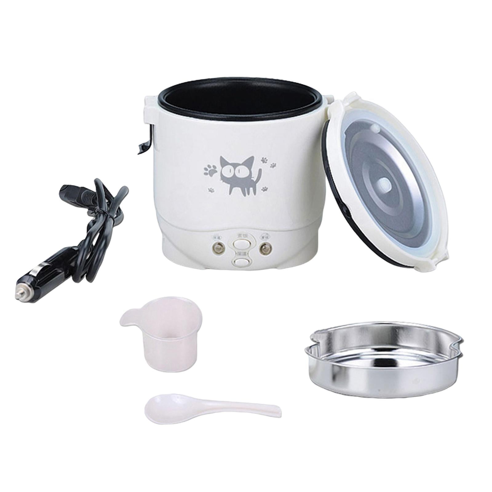 Small 1L Electric Rice Cooker Multifunction Soup Pot Container Meal Heater Cooking Machine Porridge for Trip Camping Car RV 24V