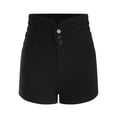 thumbnail image 4 of Yindaity Denim Shorts Women Womens Jean Shorts High Waisted Stretchy Buttoned Denim Shorts(Black,2XL), 4 of 7