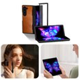 thumbnail image 6 of Allytechgroup Galaxy Z Fold 6 Case with Screen Protector, Full Body Shockproof PU Leather Retro Stylish Bumper Drop Protective Phone Case for Samsung Galaxy Z Fold6, Khaki, 6 of 7