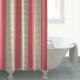 thumbnail image 4 of Shower Curtain Set with Snap-in,Red Beige Abstract Line Style (2) Shower Curtains Waterproof Shower Liner,Decorative Polyester Bathroom Curtain,72x72Inch, 4 of 4