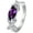 Purple, variant on Happy New Year Gift Cubic Zirconia Ring Ladies Fashion Rings Inlaid Zircon Personalized Fashion Combinations Crystal Horse Eye Diamond Rings