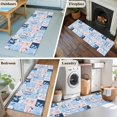 thumbnail image 5 of 2'x6' Rug Runners for Hallways Kitchen, Blue Pink Floral Non Slip Entryway Beside Floor Carpet Runner, Farmhouse Vintage Botanical Washable Laundry Room Bedroom Throw Rugs Mat for Family Pet, 5 of 8